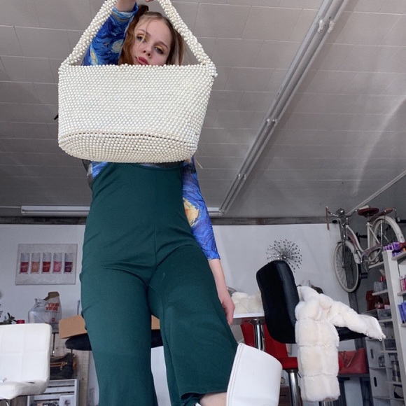 VINTAGE Pearl Beaded Purse - Picture 4 of 5